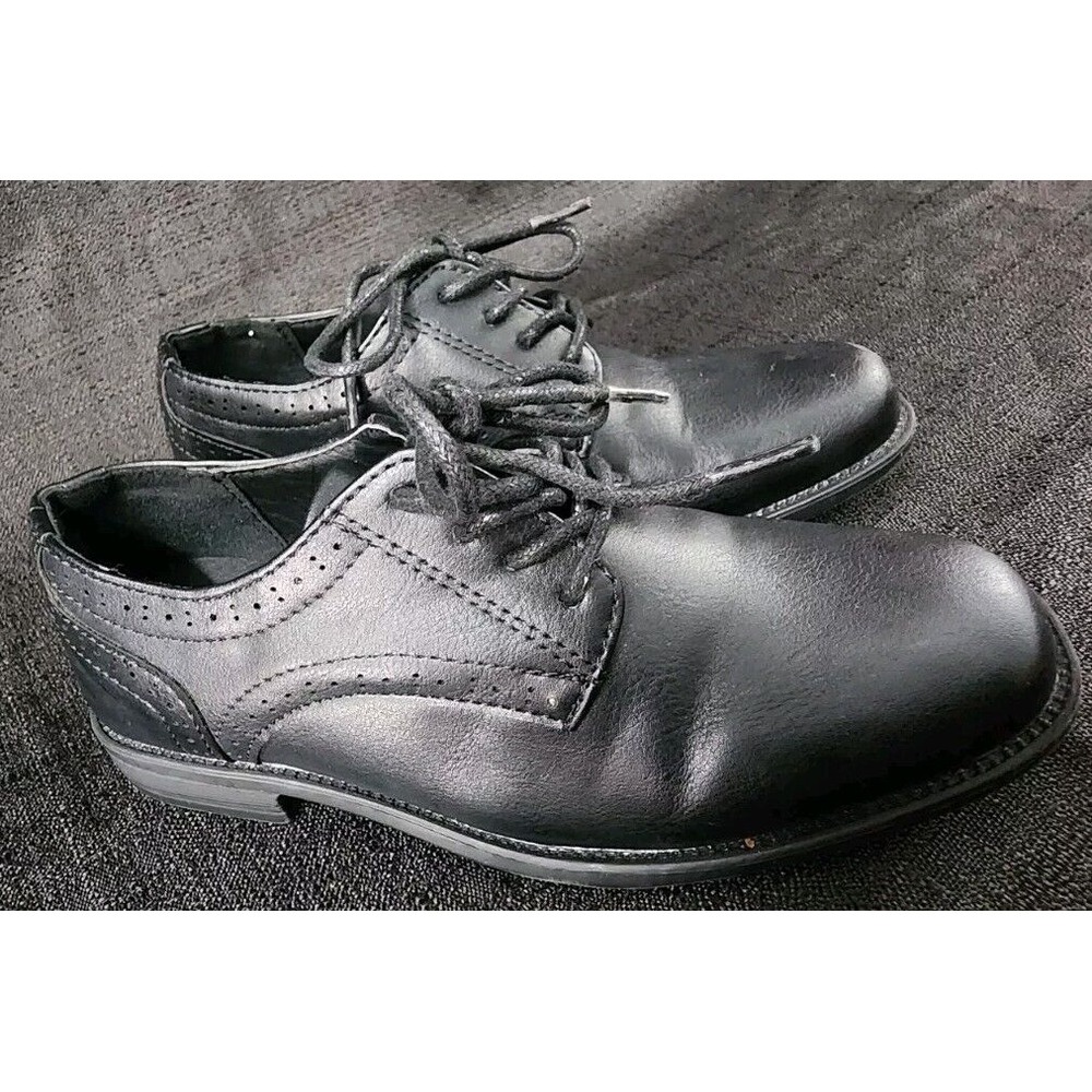 STEVE MADDEN Little Boys Bevan Lace up Classicโ Oxford Shoes Black Size 11 EUC